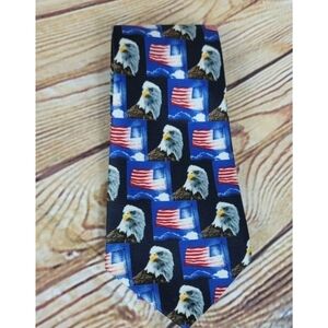 Tie Parquet Necktie‎ Eagle & American Flag